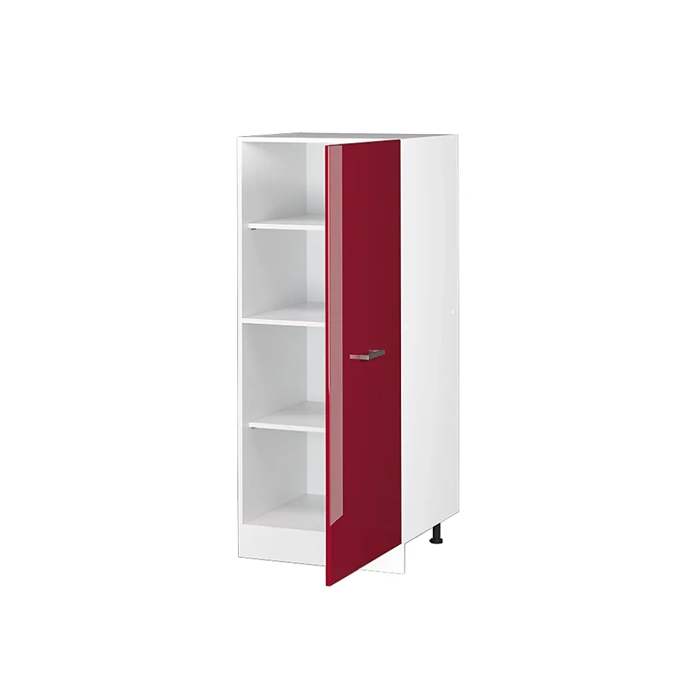Vicco Armoire haute universelle Rouge bordeaux Haute brillance 60cm avec grande porte