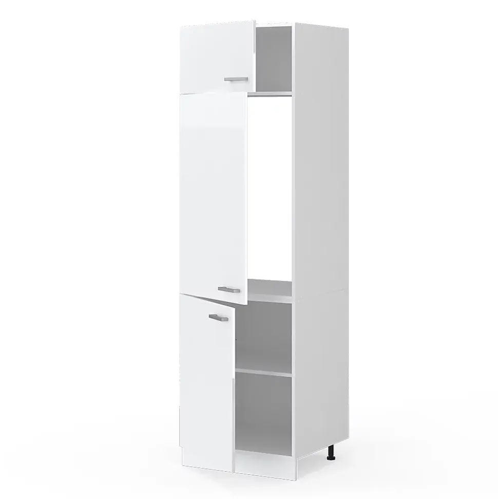 Vicco Armoire haute universelle Blanc Haute brillance 60cm avec portes