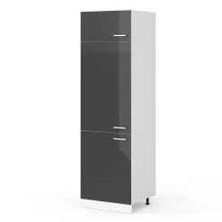 Vicco Armoire haute universelle Anthracite Haute brillance 60cm avec portes
