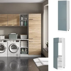 Vicco Armoire haute universelle Bleu-gris 60cm avec portes