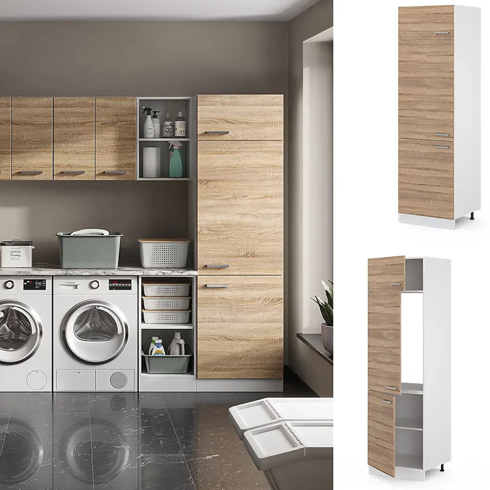 Vicco Armoire haute universelle Sonoma 60cm avec portes
