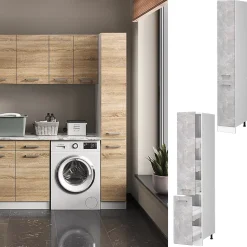 Vicco Armoire haute universelle Béton 30cm avec portes
