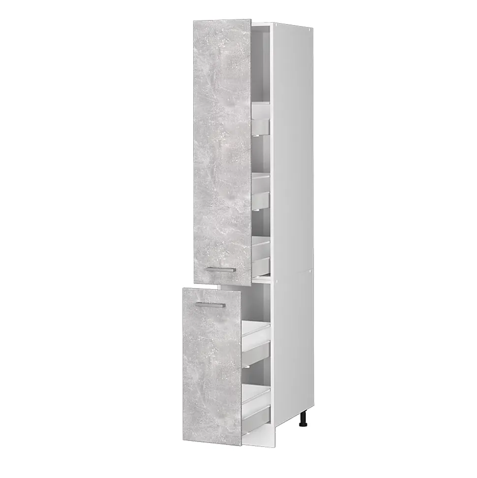 Vicco Armoire haute universelle Béton 30cm avec portes