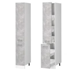 Vicco Armoire haute universelle Béton 30cm avec portes