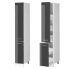 Vicco Armoire haute universelle Anthracite Haute brillance 30cm avec portes