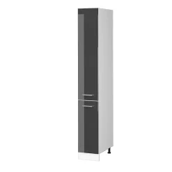 Vicco Armoire haute universelle Anthracite Haute brillance 30cm avec portes