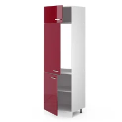 Vicco Armoire haute universelle Rouge bordeaux Haute brillance 60cm avec portes
