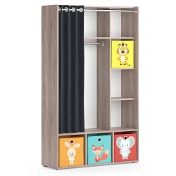Vicco Armoire pour enfants Sonoma 105.8x178.1cm Avec boîtes pliantes (multicolores)