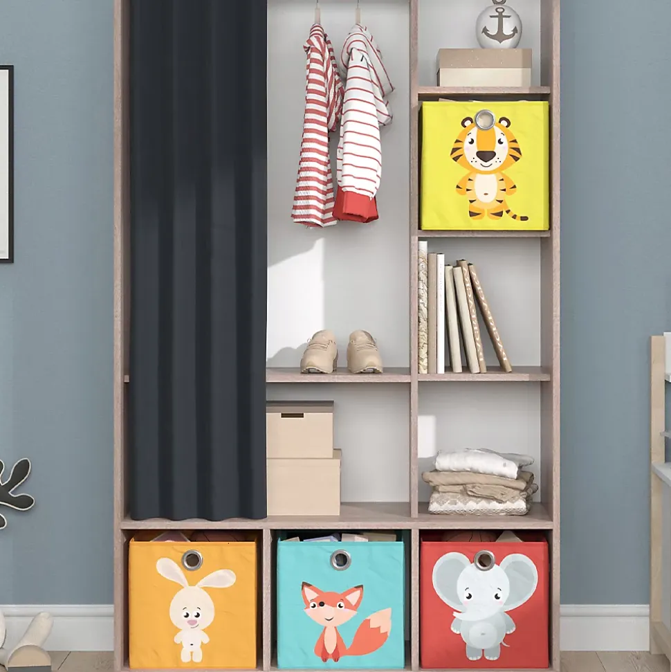 Vicco Armoire pour enfants Sonoma 105.8x178.1cm Avec boîtes pliantes (multicolores)