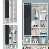 Vicco Armoire pour enfants Blanc 105.8x178.1cm avec tringle à rideaux