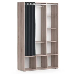 Vicco Armoire pour enfants Sonoma 38x178.1cm avec tringle à rideaux