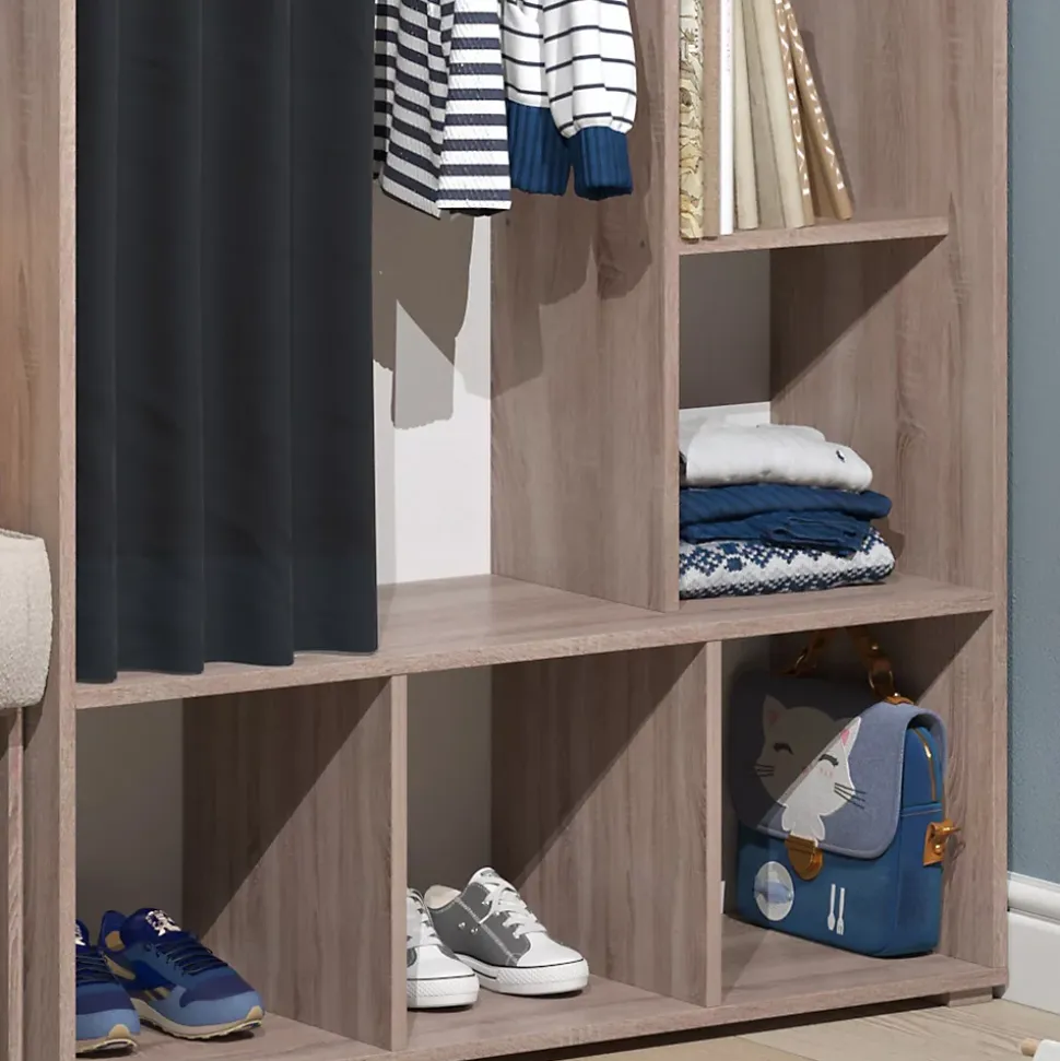 Vicco Armoire pour enfants Sonoma 38x178.1cm avec tringle à rideaux