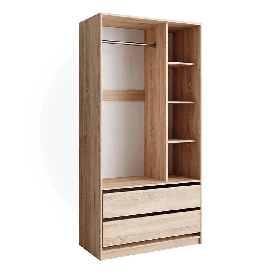 Vicco Armoire pour enfants Sonoma 100x200cm avec 2 tiroirs