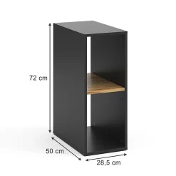 Vicco Armoire pour PC Anthracite/chêne doré 28.5x50cm ,2 compartiments