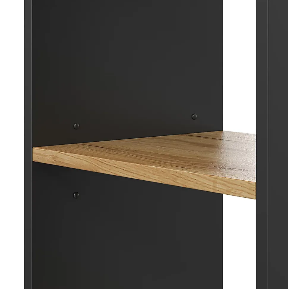 Vicco Armoire pour PC Anthracite/chêne doré 28.5x50cm ,2 compartiments