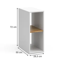 Vicco Armoire pour PC Chêne blanc/force de lor 28.5x50cm avec 2 compartiments ouverts