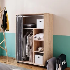 Vicco Armoire Sonoma 100x146.6cm avec roulettes