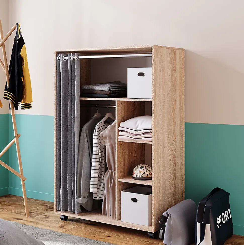 Vicco Armoire Sonoma 100x146.6cm avec roulettes