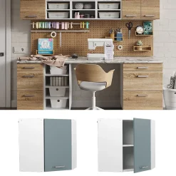Vicco Armoire suspendue Bleu-gris 57cm armoire dangle suspendue avec porte