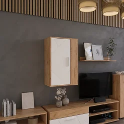 Vicco Armoire suspendue Chêne doré/blanc 50.1x78.4cm avec 2 compartiments