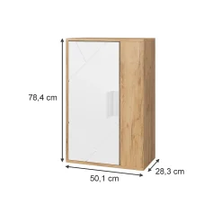 Vicco Armoire suspendue Chêne doré/blanc 50.1x78.4cm avec 2 compartiments