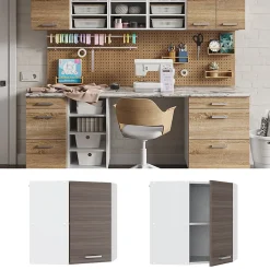 Vicco Armoire suspendue Gris 57cm armoire dangle suspendue avec porte