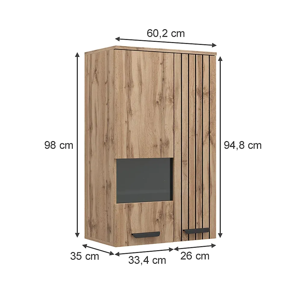 Vicco Armoire suspendue Marron 60.2cm avec 2 portes