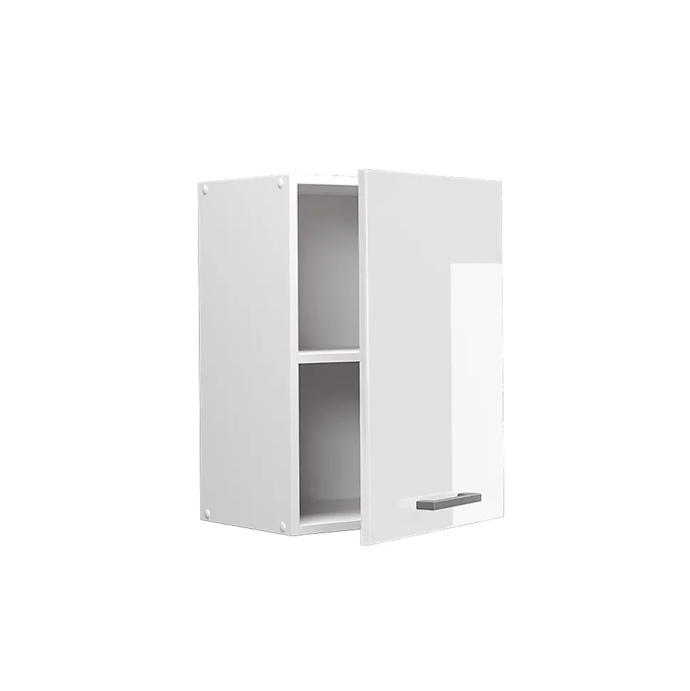 Vicco Armoire suspendue universelle Blanc Haute brillance 45cm avec porte