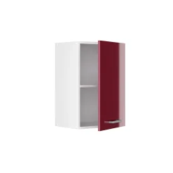 Vicco Armoire suspendue universelle Rouge bordeaux Haute brillance 40cm avec étagères ouvertes