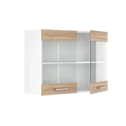 Vicco Armoire suspendue universelle Sonoma 80cm avec portes vitrées