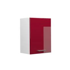 Vicco Armoire suspendue universelle Rouge bordeaux Haute brillance 45cm avec porte