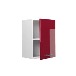 Vicco Armoire suspendue universelle Rouge bordeaux Haute brillance 45cm avec porte