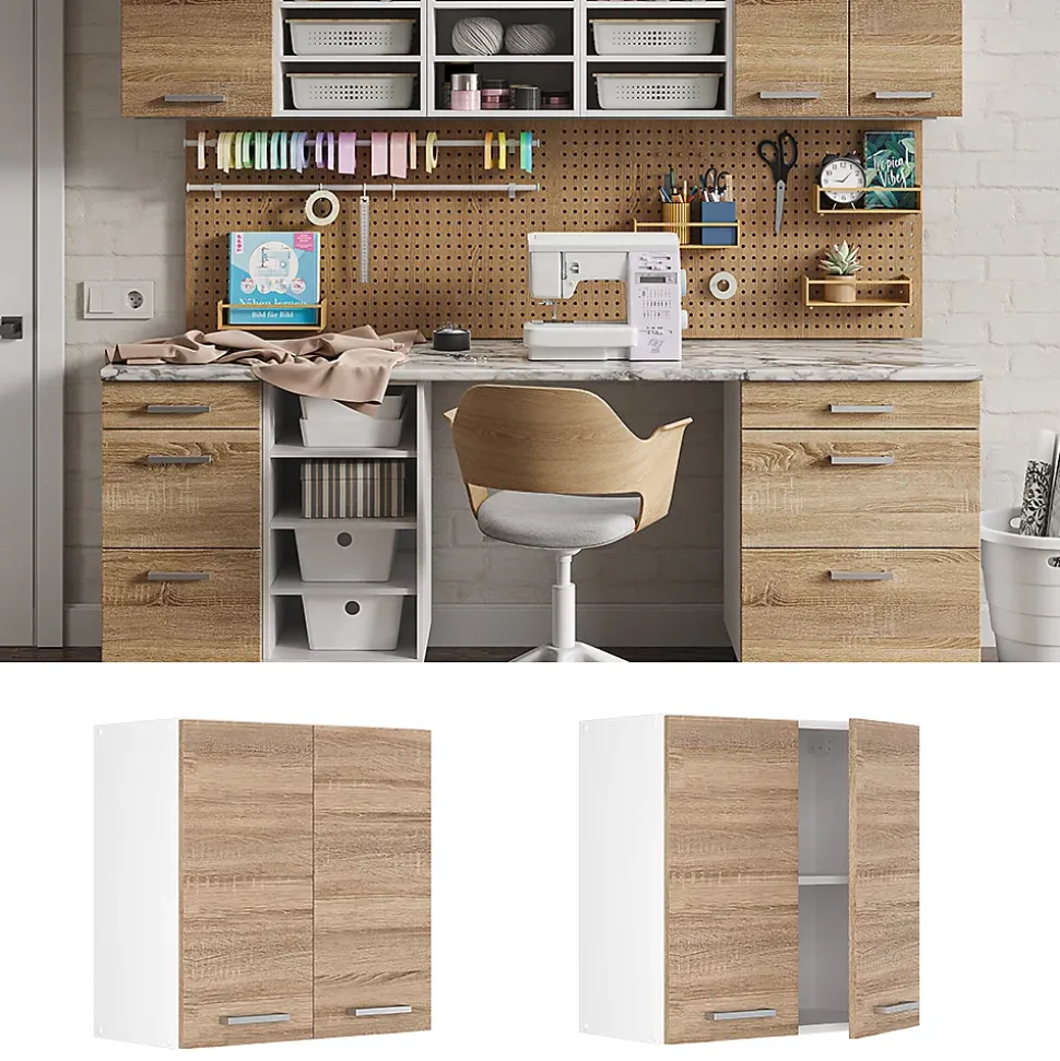 Vicco Armoire suspendue universelle Sonoma 60cm avec portes