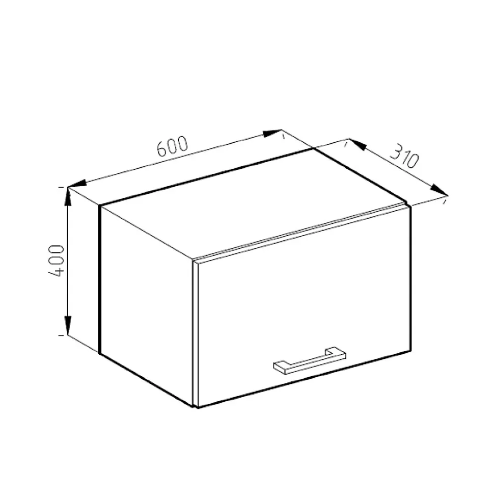Vicco Armoire suspendue universelle Béton 60cm avec porte dascenseur