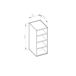 Vicco Armoire suspendue universelle Blanc 20cm avec étagères ouvertes