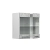 Vicco Armoire suspendue universelle Béton 60cm avec portes vitrées