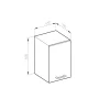 Vicco Armoire suspendue universelle Gris 45cm avec porte