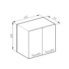 Vicco Armoire suspendue universelle Blanc Haute brillance 60cm avec portes