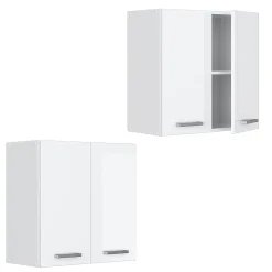 Vicco Armoire suspendue universelle Blanc Haute brillance 60cm avec portes