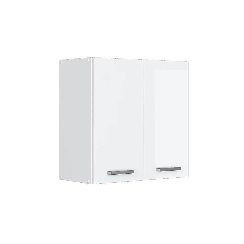 Vicco Armoire suspendue universelle Blanc Haute brillance 60cm avec portes