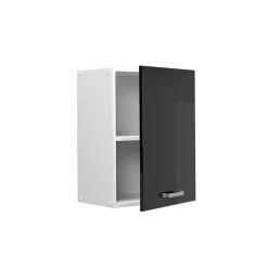 Vicco Armoire suspendue universelle Noir Haute brillance 45cm avec porte