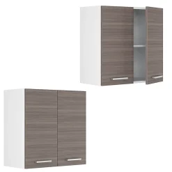 Vicco Armoire suspendue universelle Gris 60cm avec portes