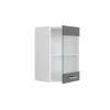 Vicco Armoire suspendue universelle Anthracite Haute brillance 40cm avec porte vitrée
