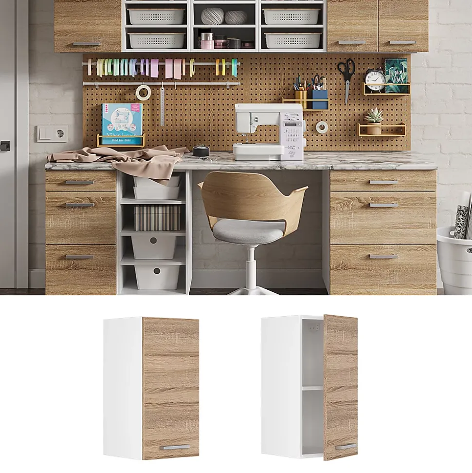 Vicco Armoire suspendue universelle Sonoma 30cm avec porte
