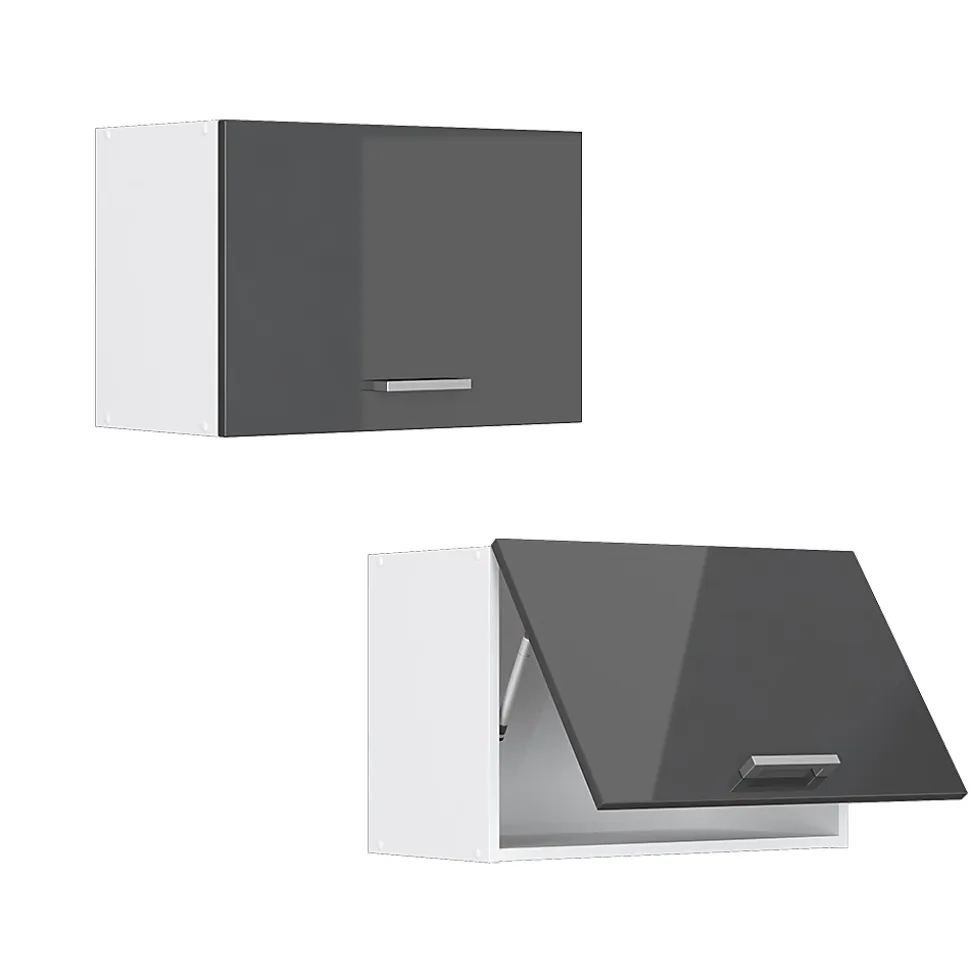 Vicco Armoire suspendue universelle Anthracite Haute brillance 60cm avec porte dascenseur