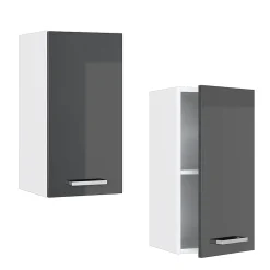 Vicco Armoire suspendue universelle Anthracite Haute brillance 30cm avec porte
