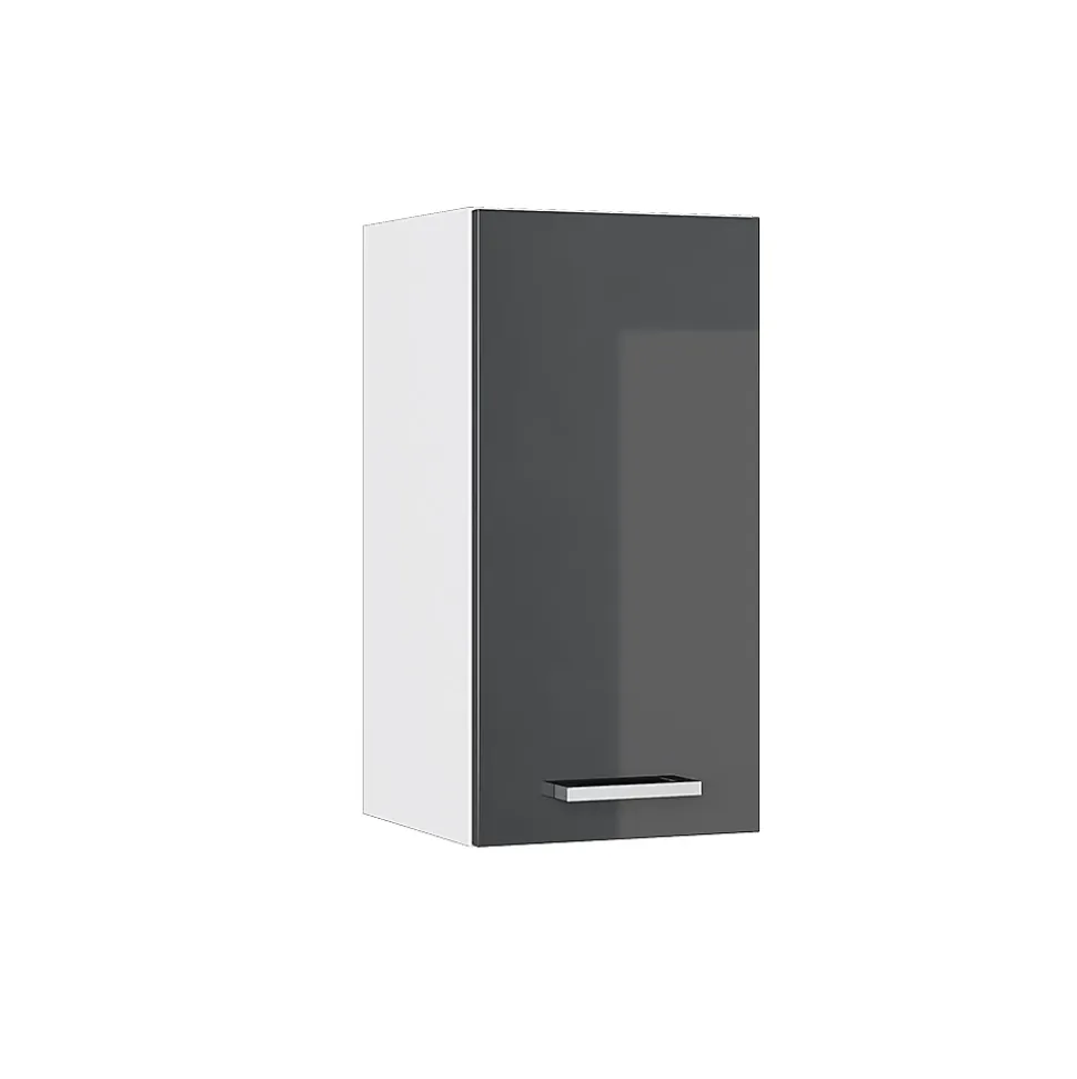 Vicco Armoire suspendue universelle Anthracite Haute brillance 30cm avec porte