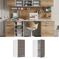 Vicco Armoire suspendue universelle Gris 30cm avec porte
