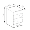 Vicco Armoire suspendue universelle Sonoma 40cm avec porte vitrée