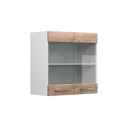 Vicco Armoire suspendue universelle Sonoma 60cm avec portes vitrées